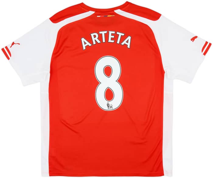 2014-15 Arsenal Home Shirt Arteta #8 - 10/10 - (L)