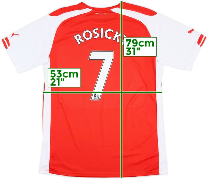 2014-15 Arsenal Home Shirt Rosicky #7 - 7/10 - (XL)