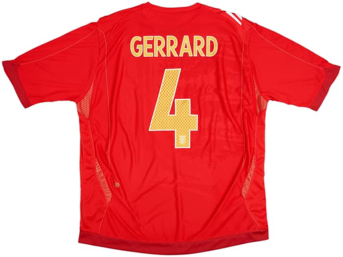 2006-08 England Away Shirt Gerrard #4 - 10/10 - (XXL)