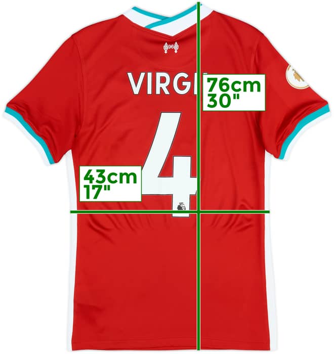 2020-21 Liverpool Home Shirt Virgil #4 - 8/10 - (S)