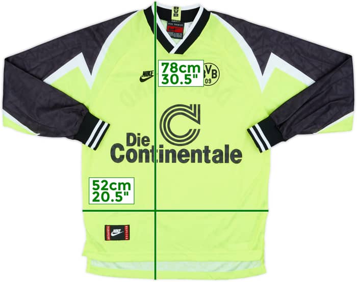 1995-96 Borussia Dortmund Home L/S Shirt - 8/10 - (M)