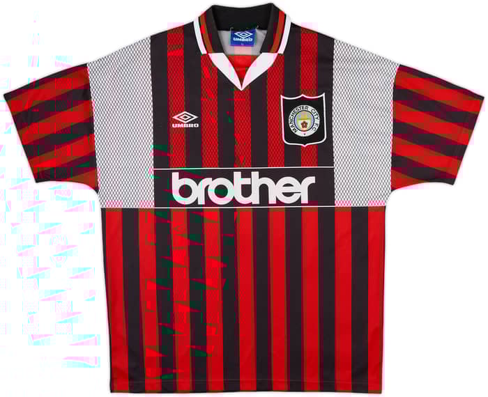 1994-96 Manchester City Away Shirt Kinkladze #7 - 8/10 - (XL)