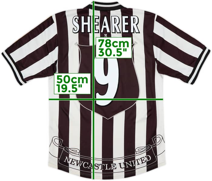 1997-99 Newcastle Home Shirt Shearer #9 - 7/10 - (S)