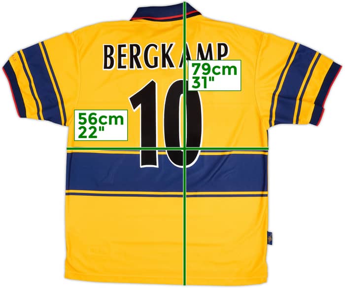 1997-99 Arsenal Away Shirt Bergkamp #10 - 5/10 - (XL)
