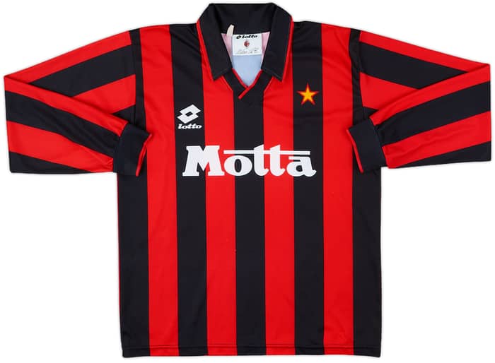 1993-94 AC Milan Home L/S Shirt - 8/10 - (L.Boys)