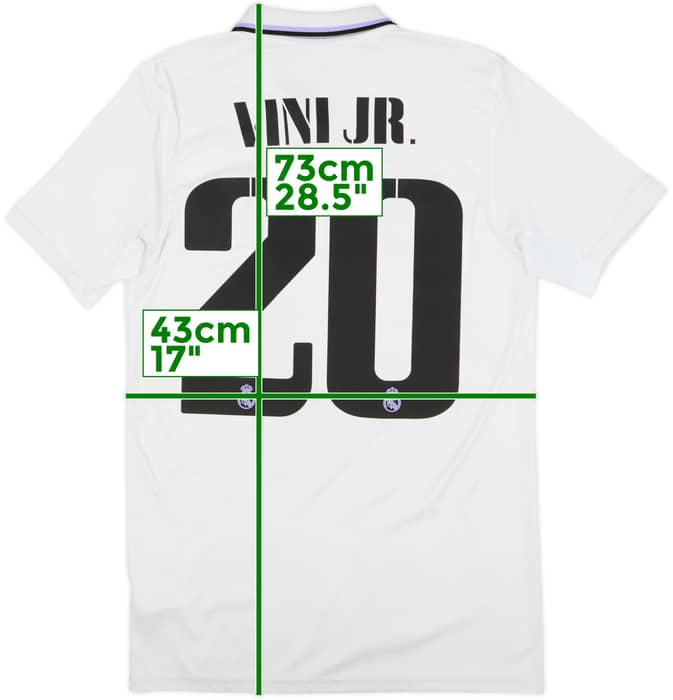 2022-23 Real Madrid Home Shirt Vini Jr #20 - 7/10 - (S)