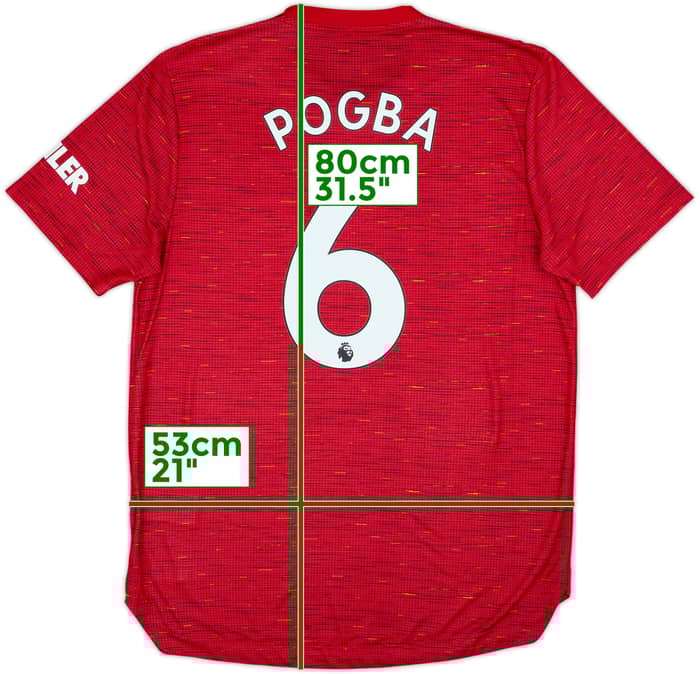 Camiseta auténtica de local del Manchester United 2020-21 Pogba #6 - 10/10 - (L)