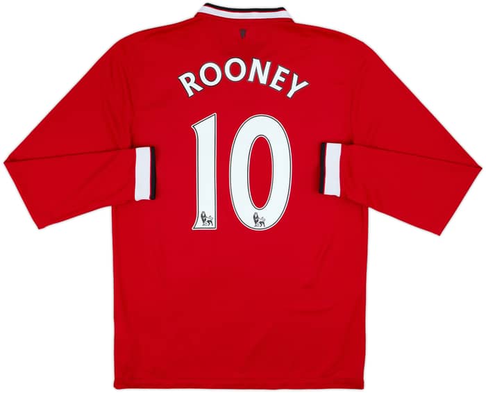2014-15 Manchester United Home L/S Shirt Rooney #10 - 9/10 - (M)