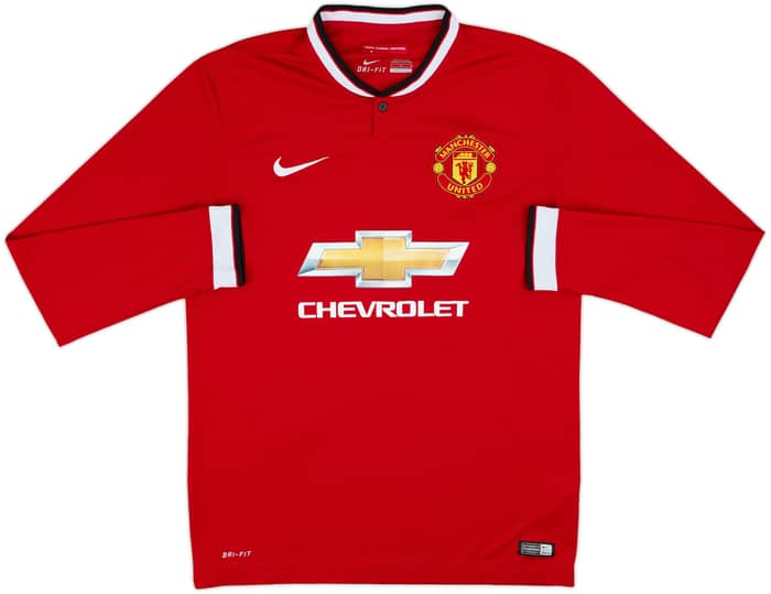2014-15 Manchester United Home L/S Shirt Rooney #10 - 9/10 - (M)