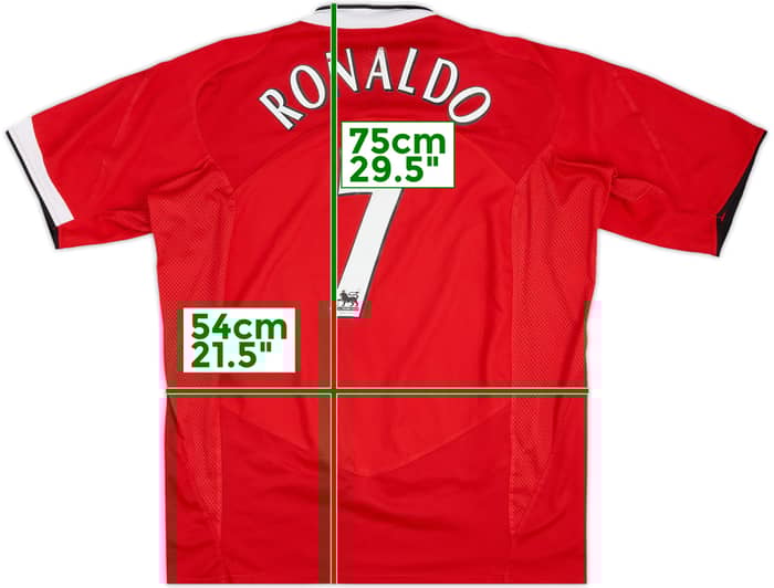 2004-06 Manchester United Home Shirt Ronaldo #7 - 6/10 - (XL)