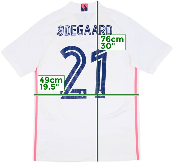 2020-21 Real Madrid Home Shirt Odegaard #21 - 7/10 - (M)