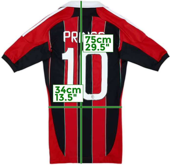 2012-13 AC Milan TechFit Player Issue Home Shirt Prince #10 - 8/10 - (S)
