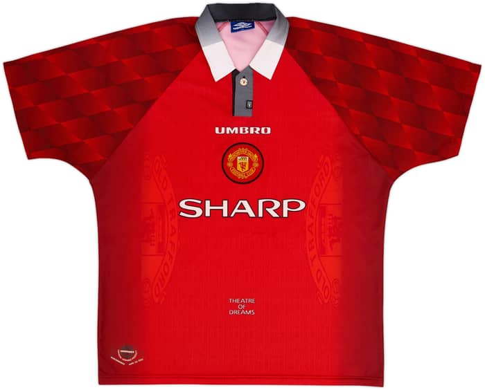 1996-98 Manchester United Home Shirt Scholes #18 - 8/10 - (XL)