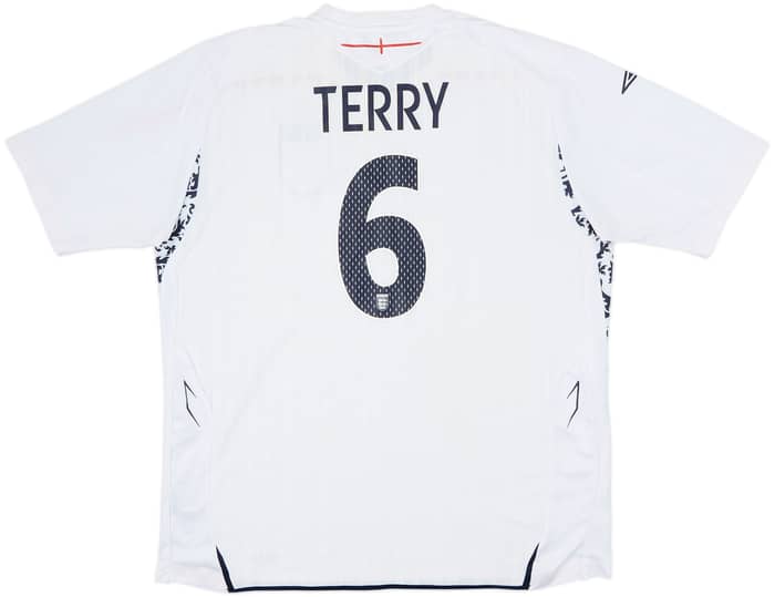 2007-09 England Home Shirt Terry #6 - 8/10 - (XXL)