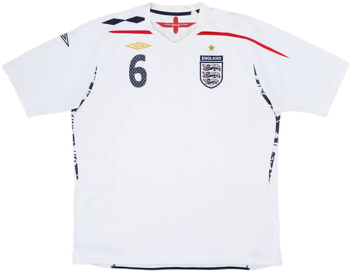 2007-09 England Home Shirt Terry #6 - 8/10 - (XXL)