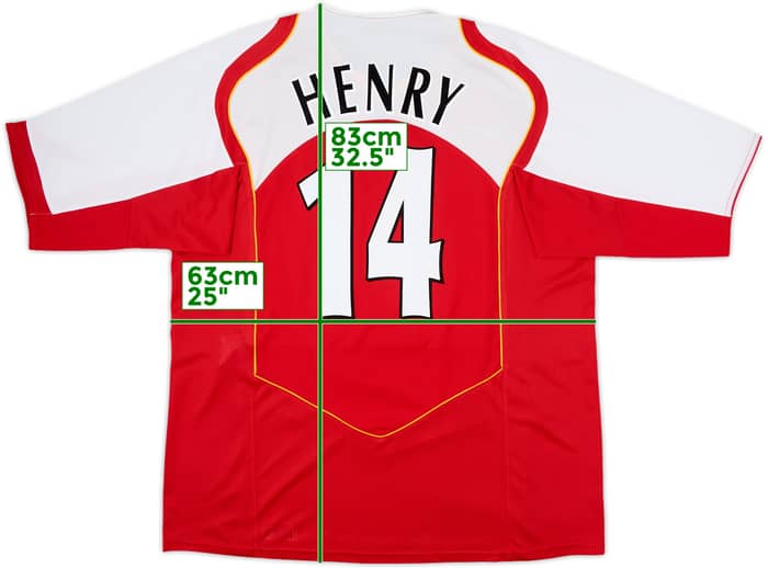 2004-05 Arsenal Home Shirt Henry #14 - 10/10 - (XXL)