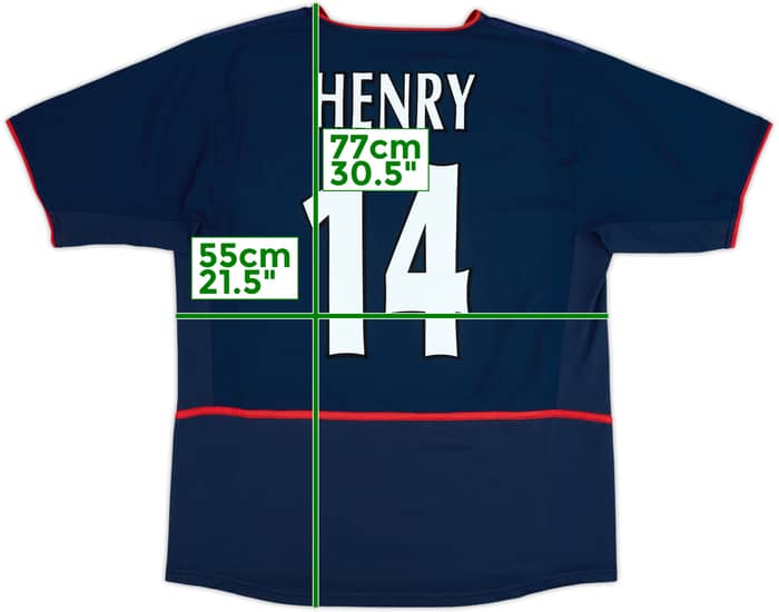 2002-04 Arsenal Away Shirt Henry #14 - 8/10 - (L)
