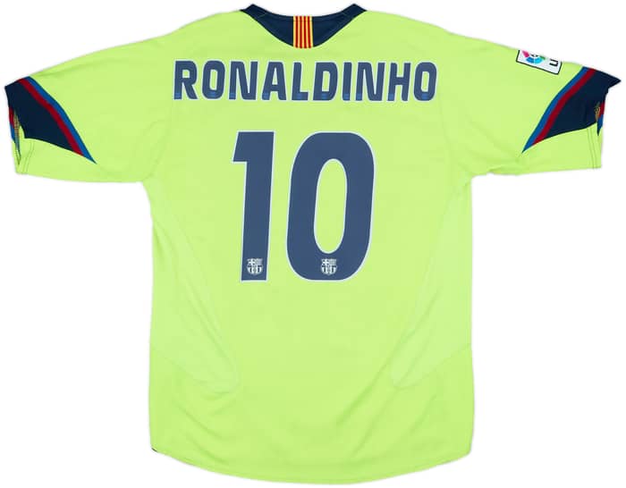 2005-06 Barcelona Away Shirt Ronaldinho #10 - 6/10 - (M)