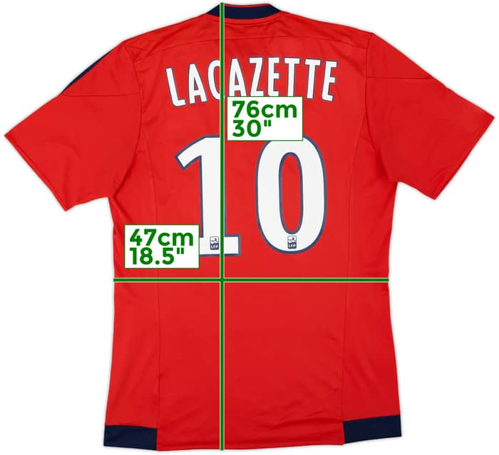 2015-16 Lyon Away Shirt Lacazette #9 - 7/10 - (M)