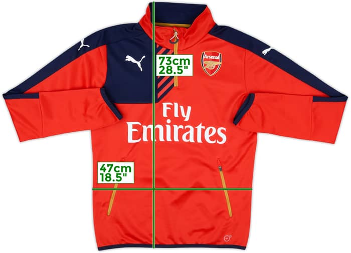 2015-16 Arsenal Puma 1/4 Zip Drill Top - 8/10 - (S)
