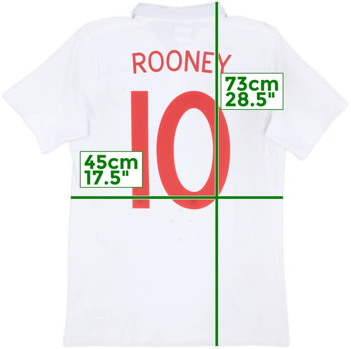 2009-10 England 'South Africa' Home Shirt Rooney #10 - 7/10 - (S)