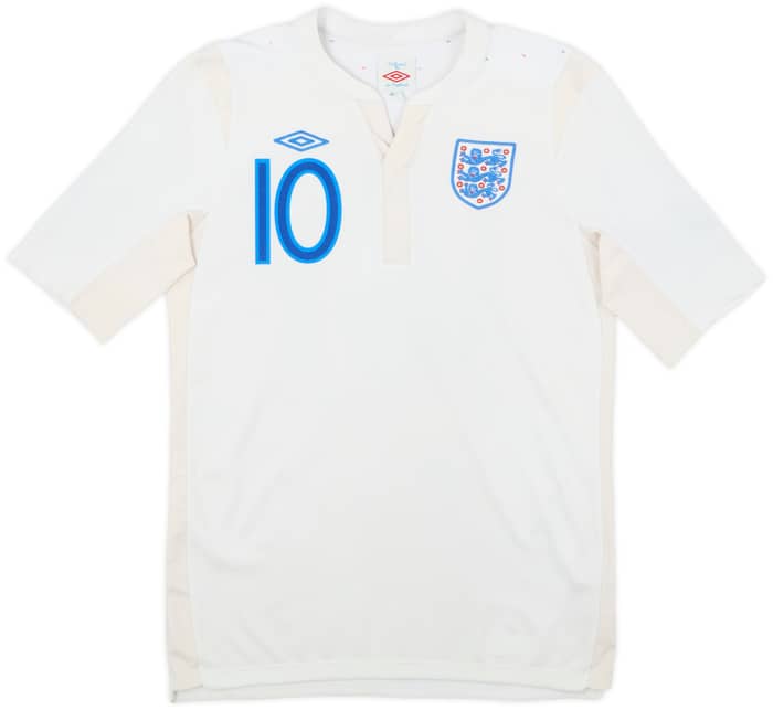2010-11 England Home Shirt Rooney #10 - 8/10 - (M.Boys)