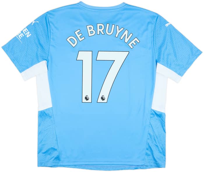 2021-22 Manchester City Home Shirt De Bruyne #17 - 8/10 - (XL)