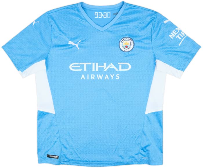 2021-22 Manchester City Home Shirt De Bruyne #17 - 8/10 - (XL)