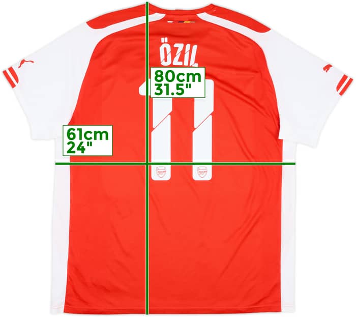 2014-15 Arsenal Home Shirt Ozil #11 - 5/10 - (XXL)