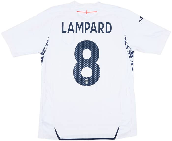 2007-09 England Home Shirt Lampard #8 - 5/10 - (M)