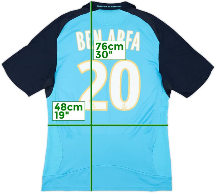 2008-09 Olympique Marseille Away Shirt Ben Arfa #20 - 6/10 - (S)