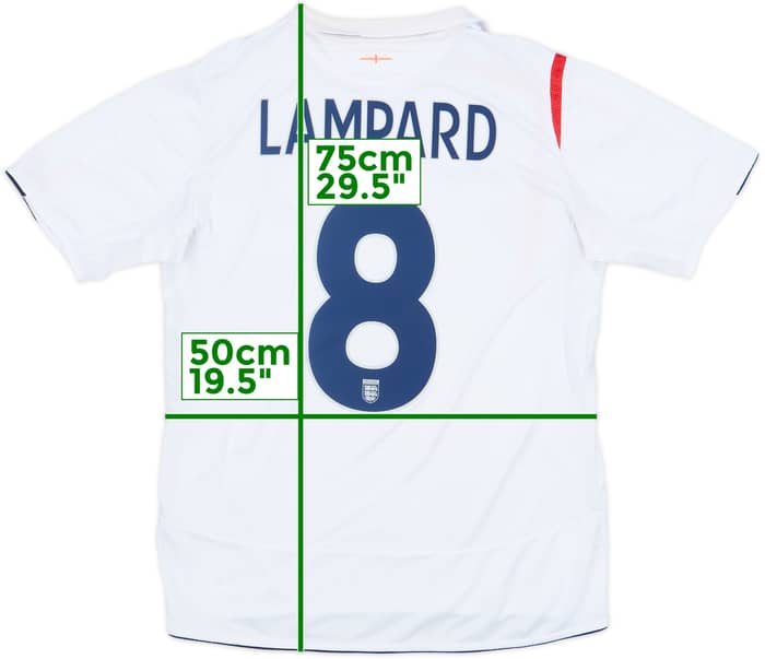 2005-07 England Home Shirt Lampard #8 - 5/10 - (M)