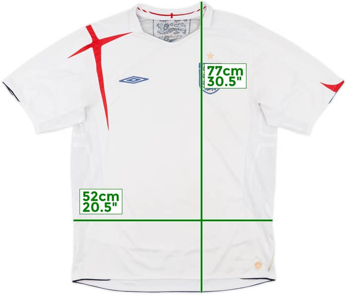 2005-07 England Home Shirt - 5/10 - (L)