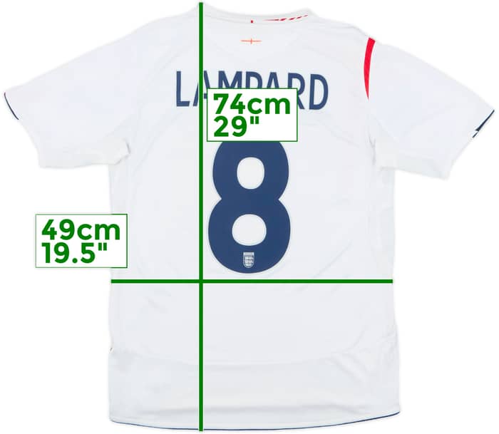 2005-07 England Home Shirt Lampard #8 - 5/10 - (M)