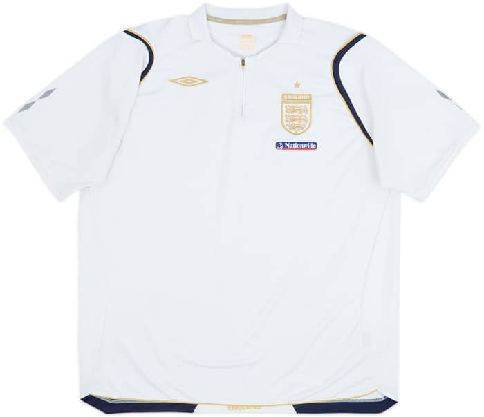 2006-07 England Umbro 1/4 Zip Training Shirt - 7/10 - (XXL)