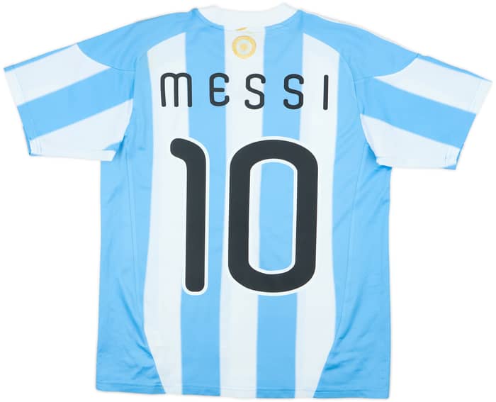 2010-11 Argentina Home Shirt Messi #10 - 6/10 - (L.Boys)