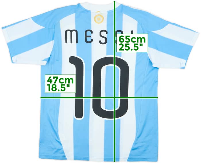 2010-11 Argentina Home Shirt Messi #10 - 6/10 - (L.Boys)