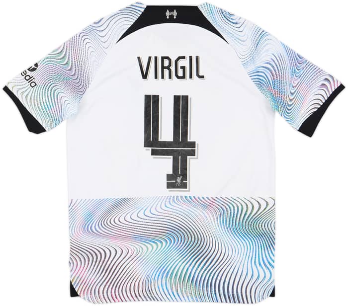 2022-23 Liverpool Away Shirt Virgil #4 - 6/10 - (XL.Boys)