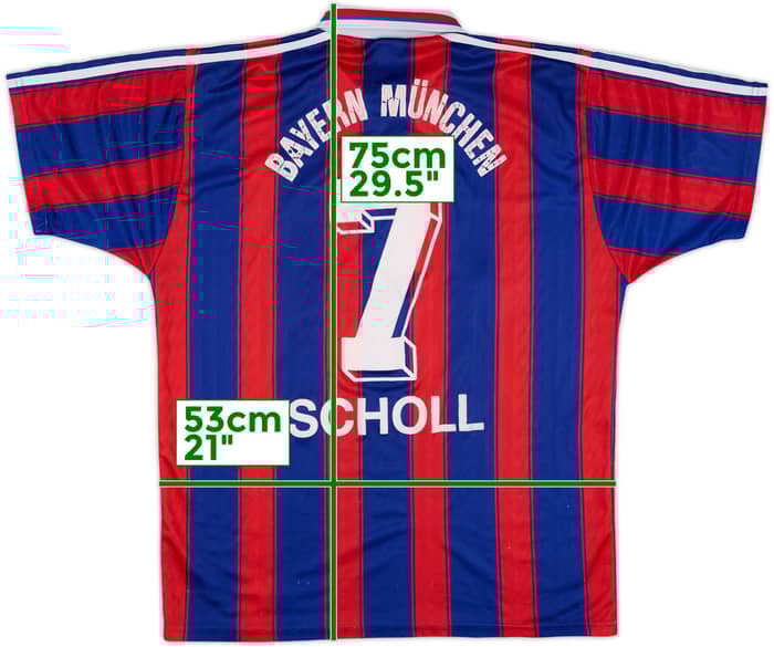 1995-97 Bayern Munich Home Shirt Scholl #7 - 5/10 - (L)