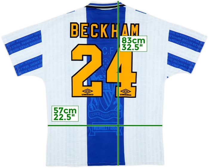 1994-96 Manchester United Third Shirt Beckham #24 - 9/10 - (XL)