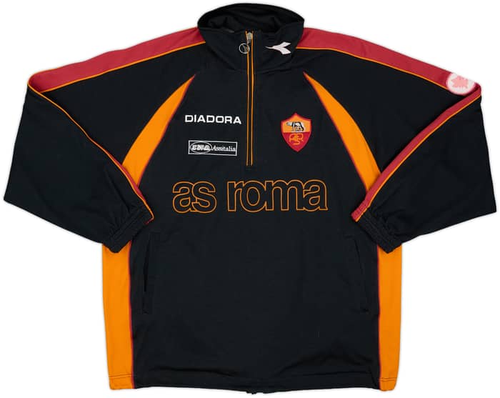 1998-99 Roma Diadora Player Issue 1/4 Zip Drill Top - 7/10 - (XL)