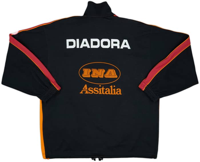 1998-99 Roma Diadora Player Issue 1/4 Zip Drill Top - 7/10 - (XL)