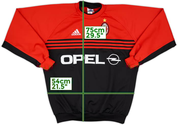 1998-99 AC Milan adidas Sweat Top - 8/10 - (M)