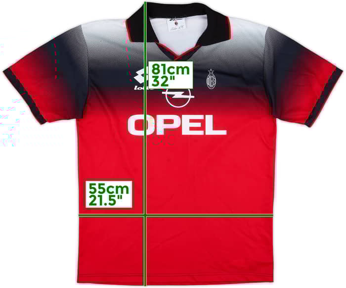 1995-96 AC Milan Lotto Training Shirt - 5/10 - (L)