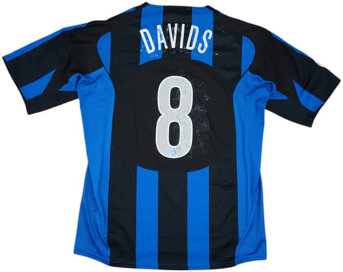 2004-05 Inter Milan Match Issue Home Shirt Davids #8