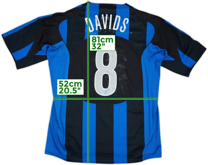 2004-05 Inter Milan Match Issue Home Shirt Davids #8