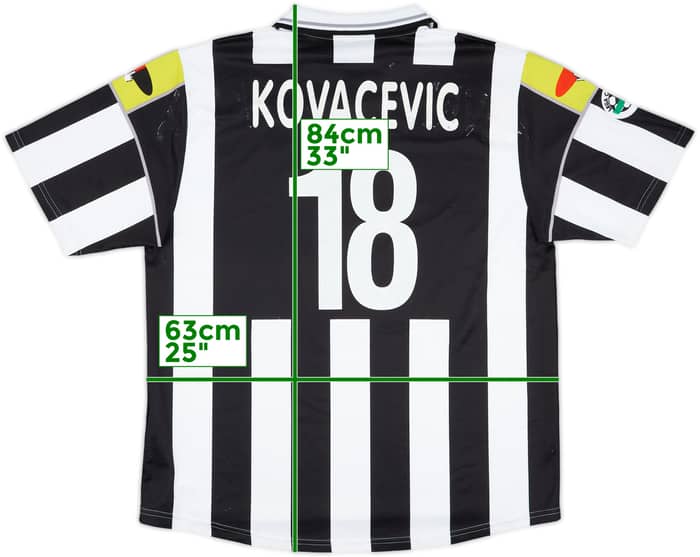 2000-01 Juventus Match Issue Home Shirt Kovacevic #18