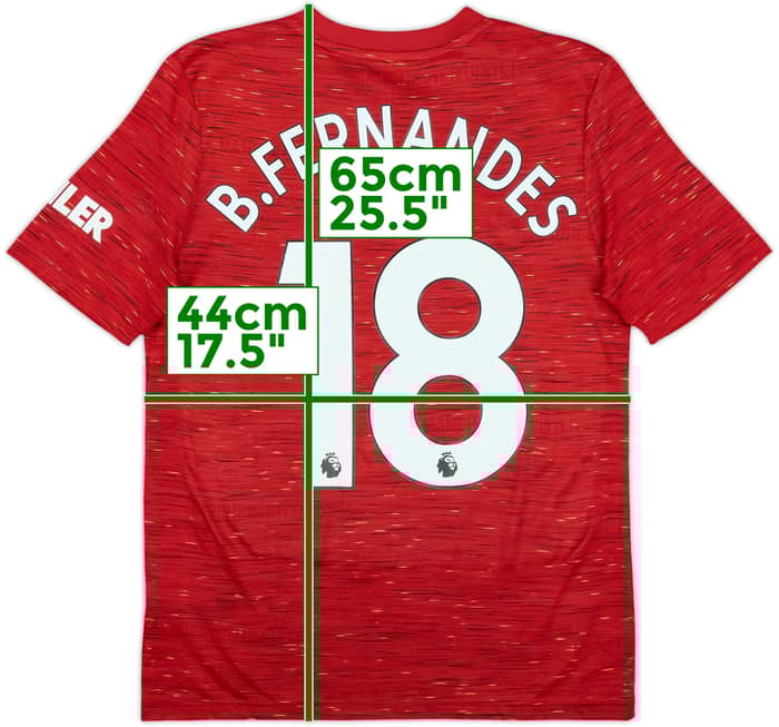 2020-21 Manchester United Home Shirt B.Fernandes #18 - 9/10 - (L.Boys)