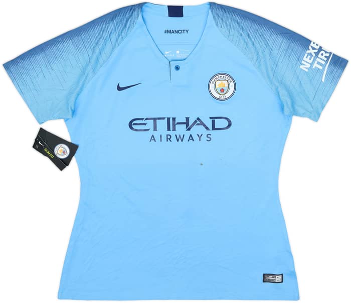 2017-18 Manchester City Home Shirt Kun Aguero #10 (Women's L)