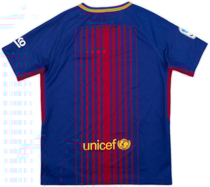 2017-18 Barcelona Home Shirt - 8/10 - (L.Boys)